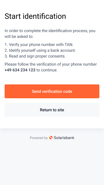 Bankident webview: Introduction screen