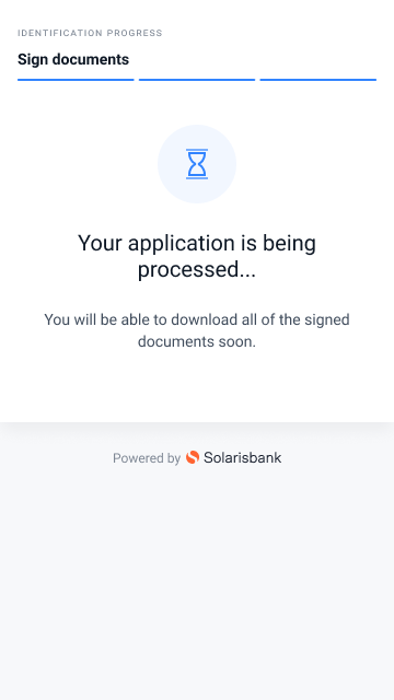 Bankident webview: QES confirmation screen 3